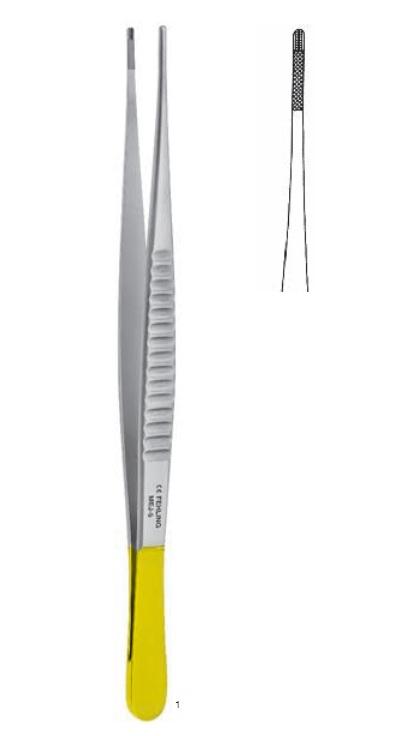 Пінцети, хірургічні, атравматичні, "TC De Bakey", прямі, зубчаста щелепа, кінчик 1,5 мм, загальна довжина 150 мм. FEHLING INSTRUMENTS GmbH & Co. KG